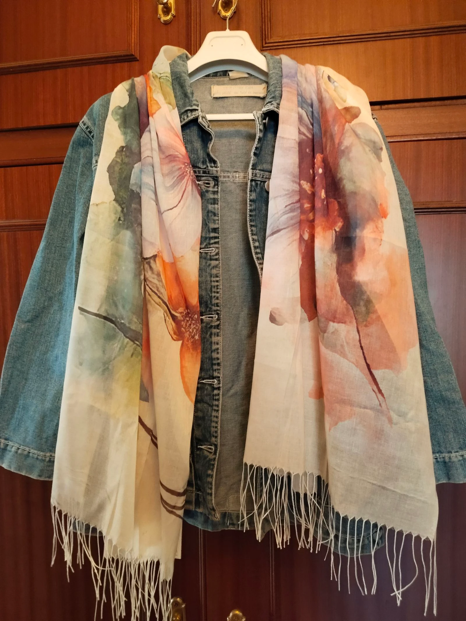 Floral print scarf 🌷 80% cotton – photo 3